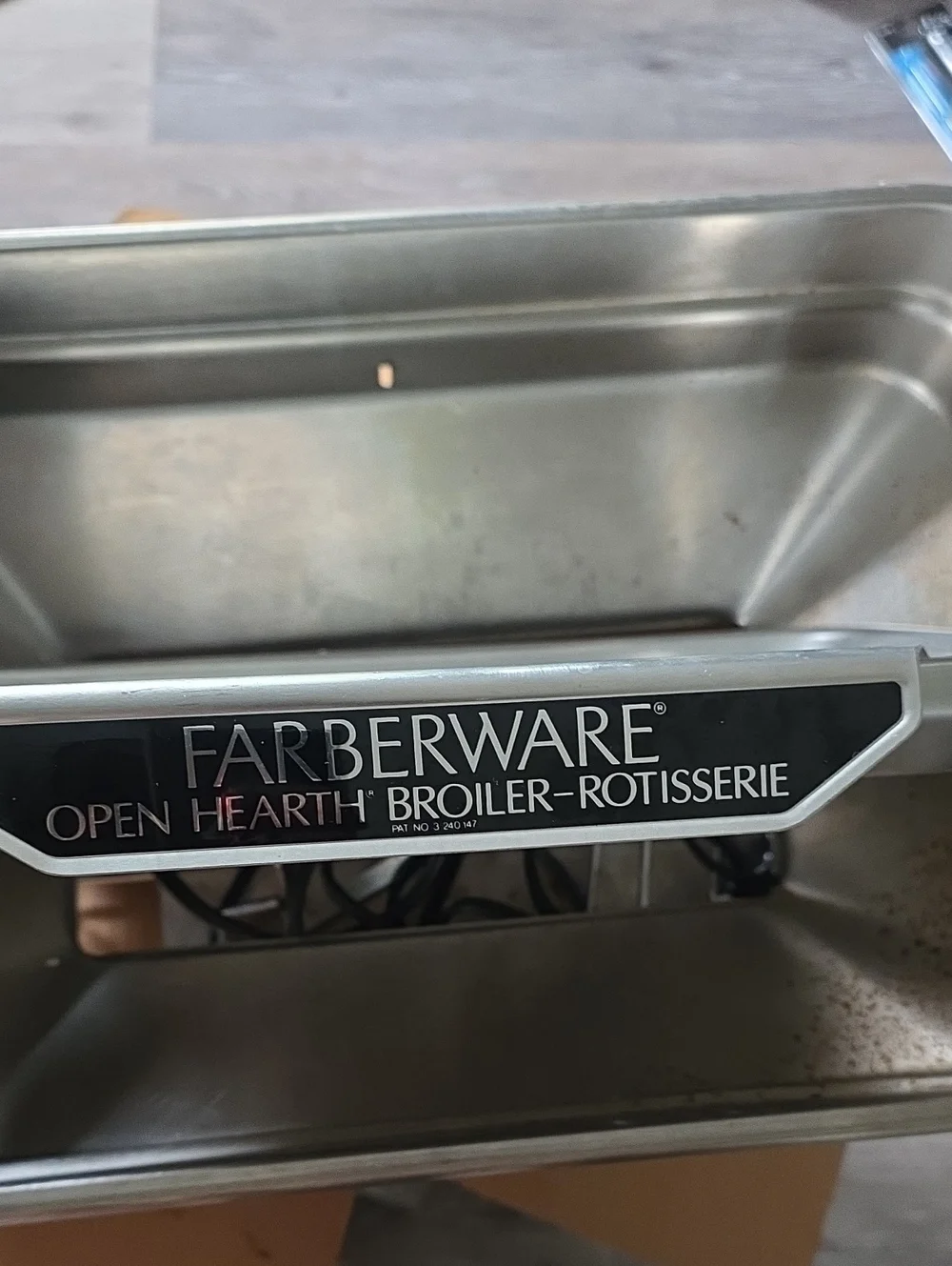 Open BOX VNTG Farberware Stainless Steel Open Hearth Broiler-Rotisserie 455N